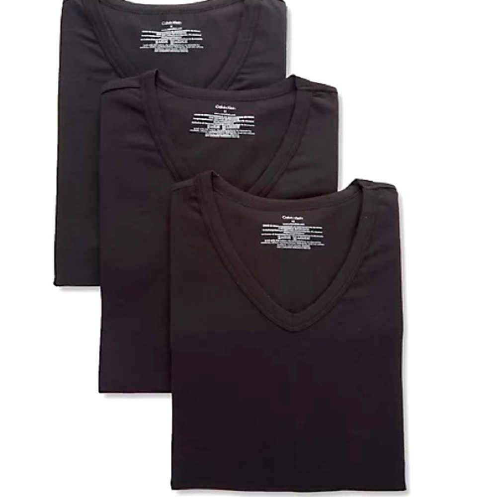 Calvin Klein - Men's 3-Pack Black V-Neck T-Shirts